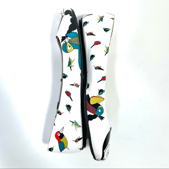 Marc by Marc Jacobs White Multicolored Bird Flats Size 40 (U.S. 10) - Picture 5 of 10